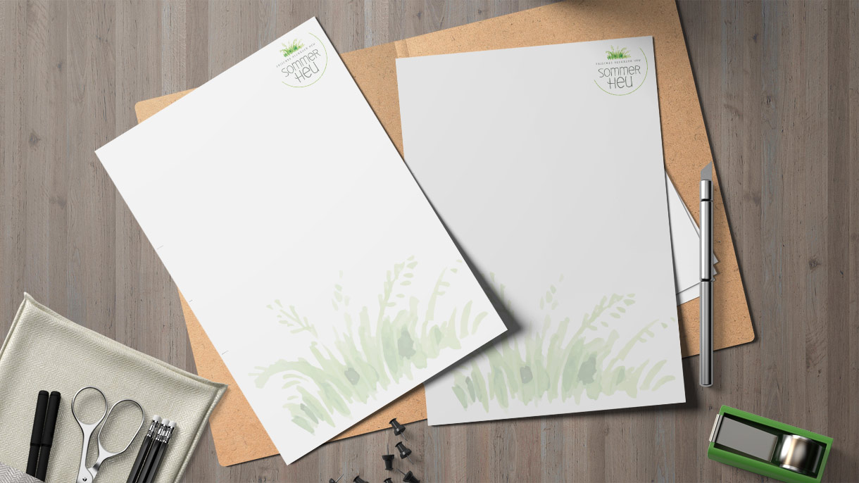 Briefpapier Sommerheu