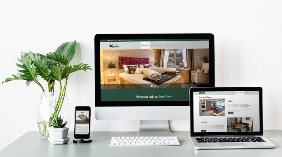 Webdesign Schreinerei Gehring - Kuschel Software & Design