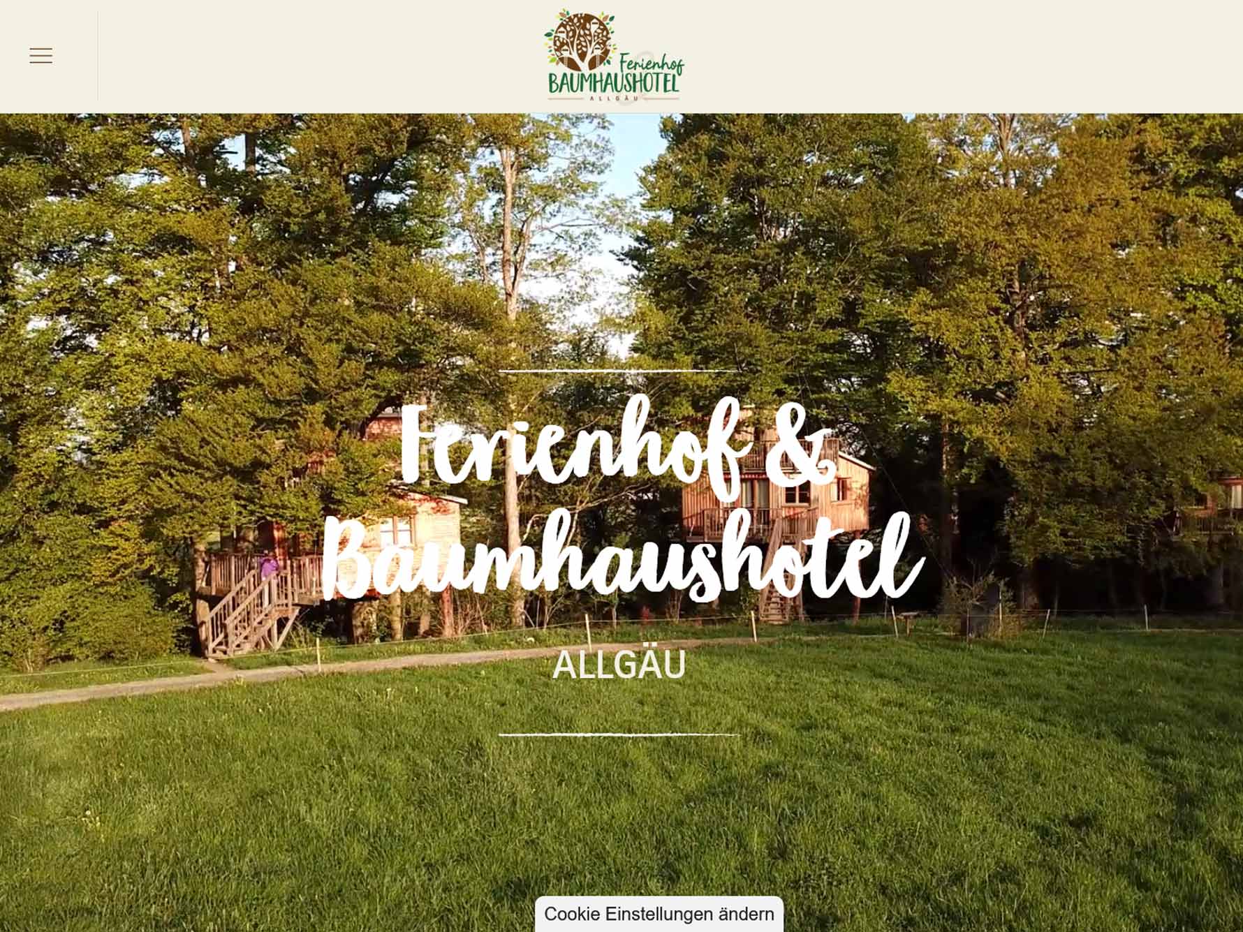 Relaunch Webdesign | Ferienhof und Baumhaushotel Allgäu