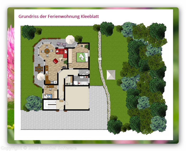 Ferienwohnung Kleeblatt - Grundriss