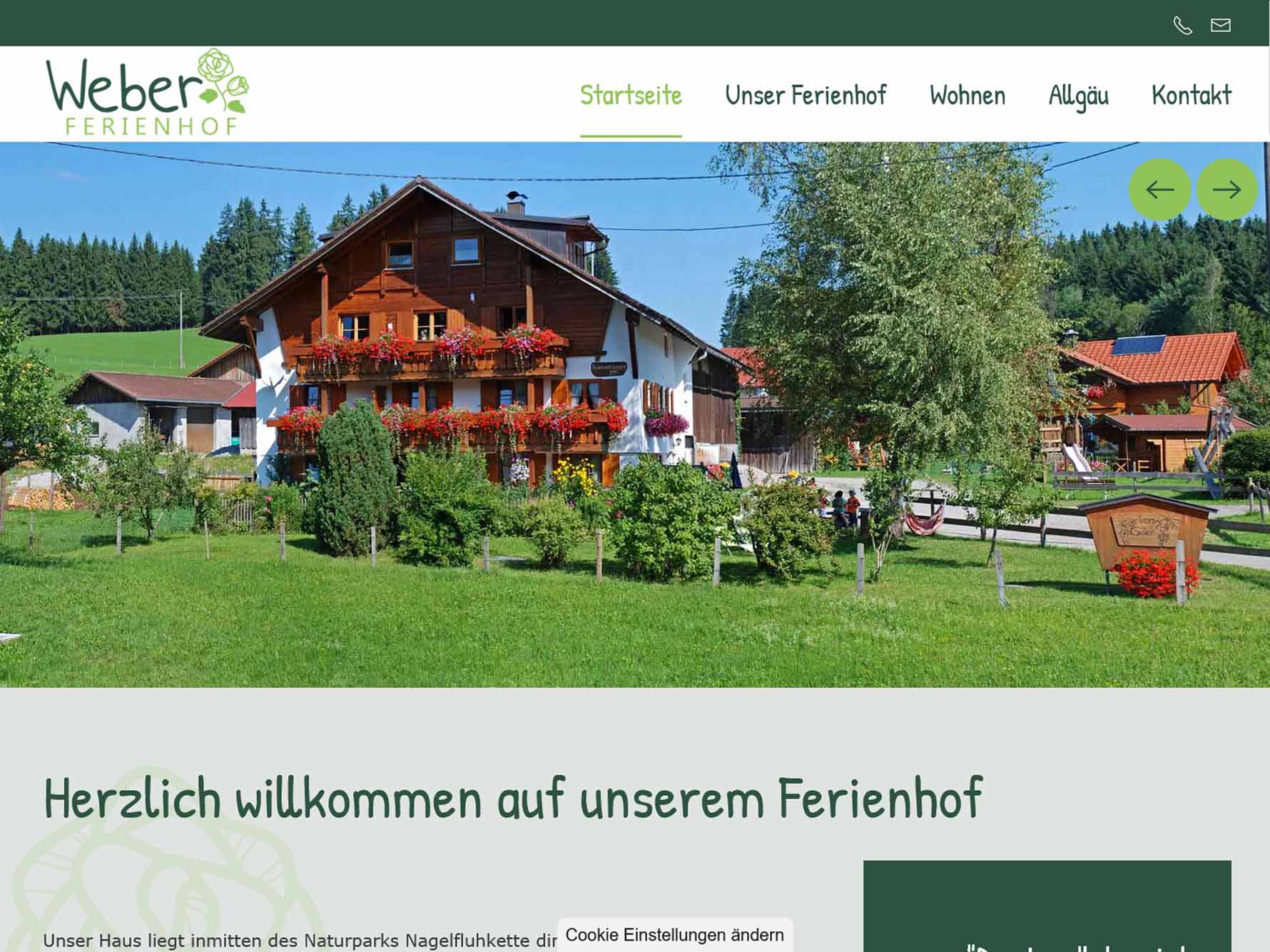 Relaunch Webdesign | Ferienhof Weber